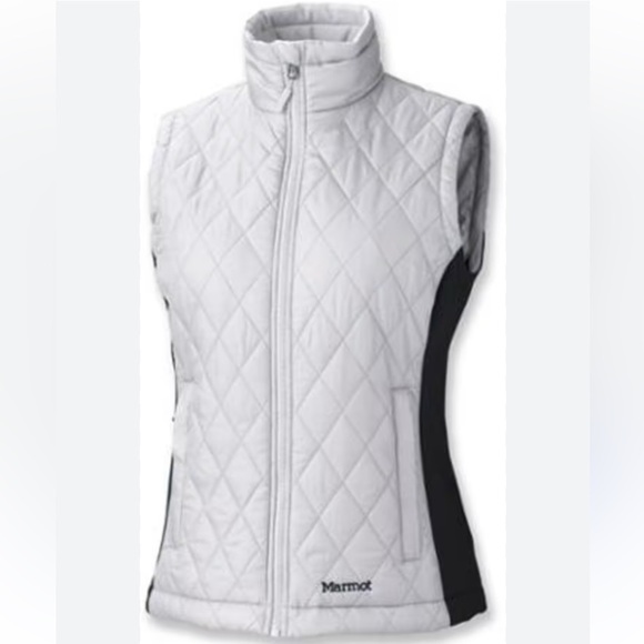 Marmot Women's Quilted kitzbuhl Vest in white and Black - Picture 2 of 14